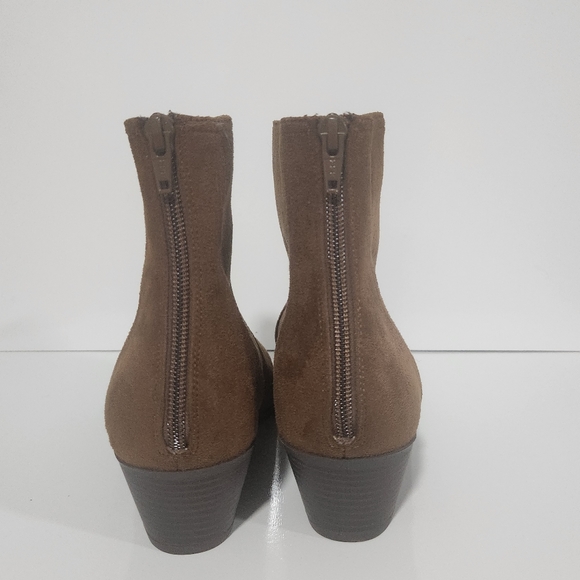 Banana Republic Factory Faux Suede Booties Brown Size 10 - Picture 4 of 6